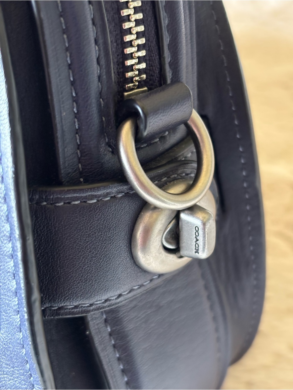 Coach Ace Satchel in Navy/Silver - Picture 4 of 16
